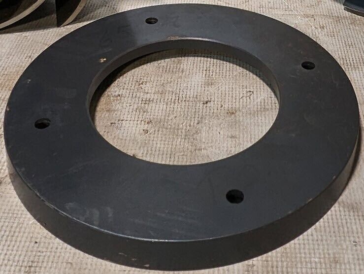 Steel Flange with 4 Bolt Holes, 10" O.D., Underside is Concave -Free Shipping