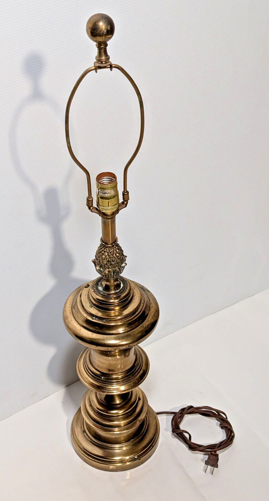 Stiffel Vintage, Antique, MCM, 34" Brass Table Lamp, Pineapple,Hollywood Regency