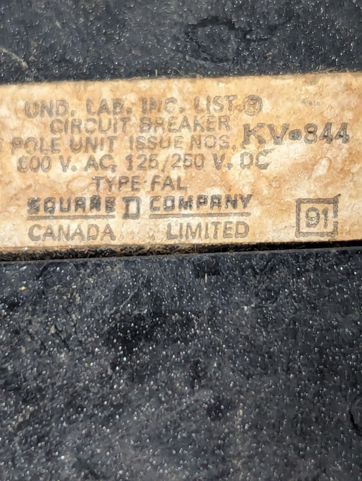 Square D FAL36015 Molded Case Circuit Breaker, 15A, 600v, 3-Pole