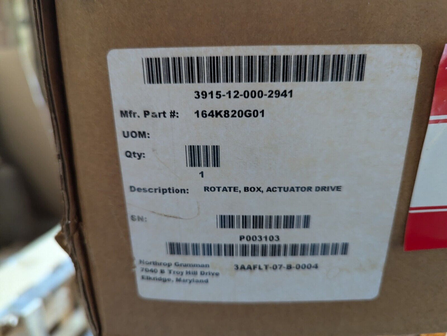 Macron 8676C01 Belt Driven Actuator in Assemblage 3915-12-000-2941 - Free Ship