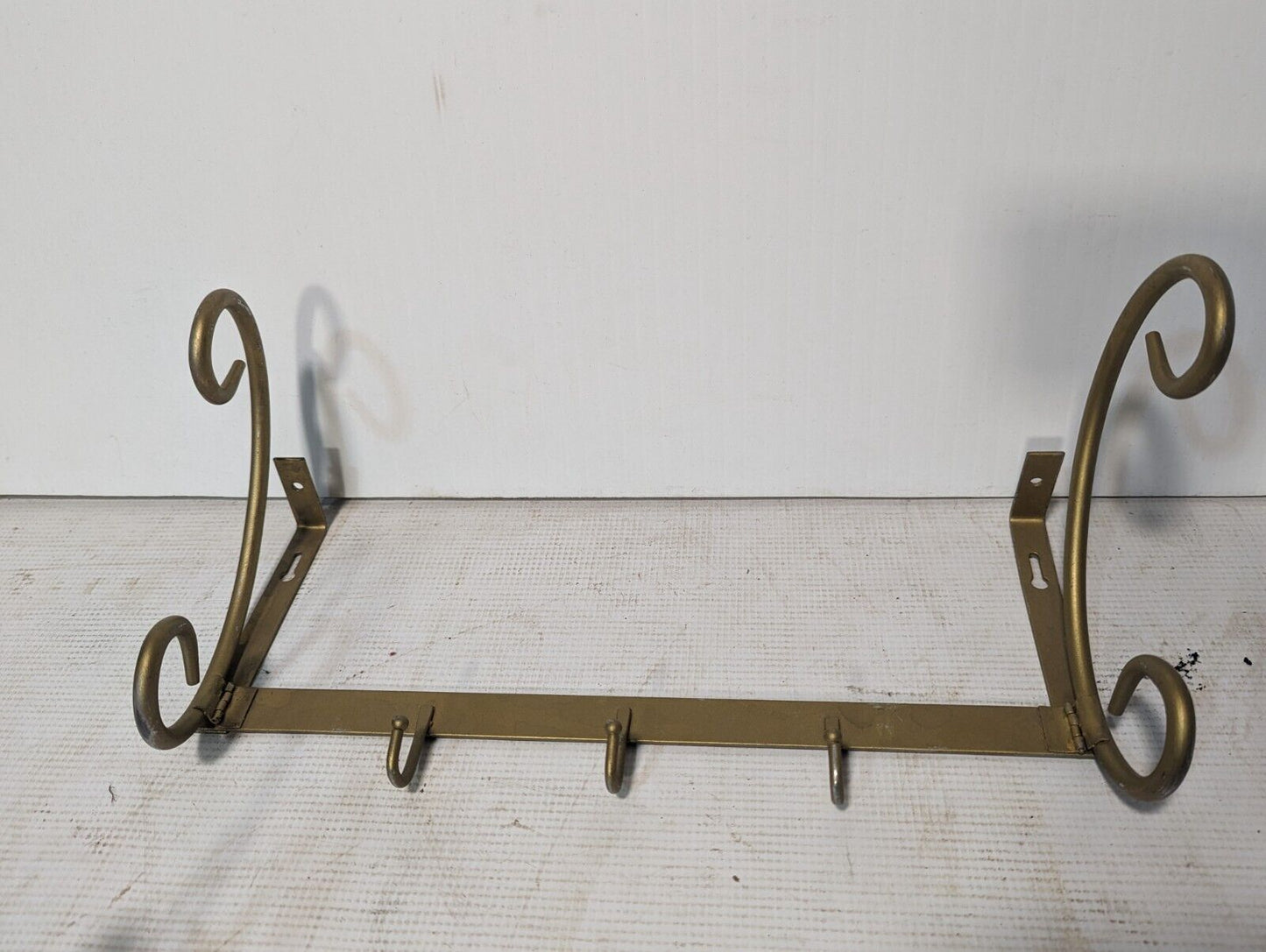 Lot of 2 Metal Scroll Hanging Wall Racks, 19 in x 6 in - Free Shipping