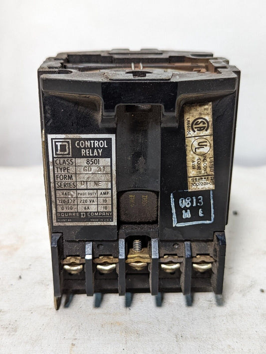 Square D 8501GO31 control relay, 110/120VAC coil, 8501G031