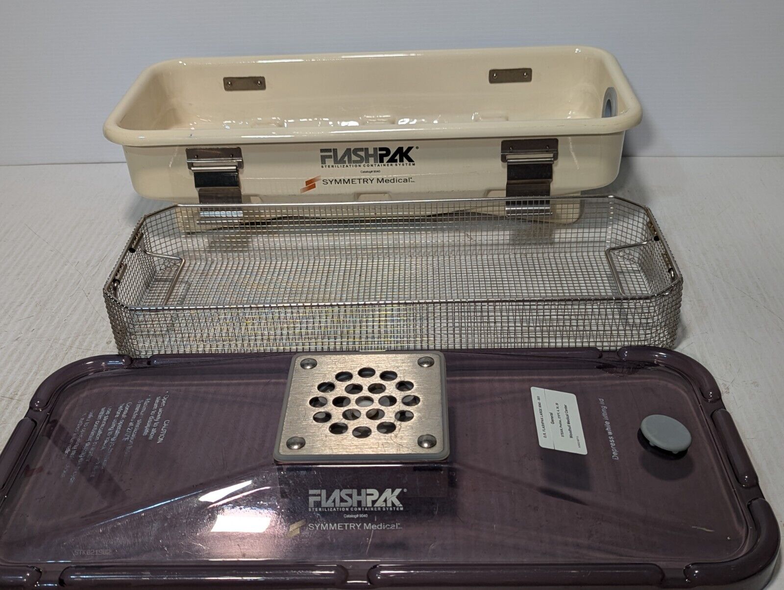 Symmetry 9040 FlashPak Sterilization Case w/ Basket 23-1/2"x12"x9" - Free Ship