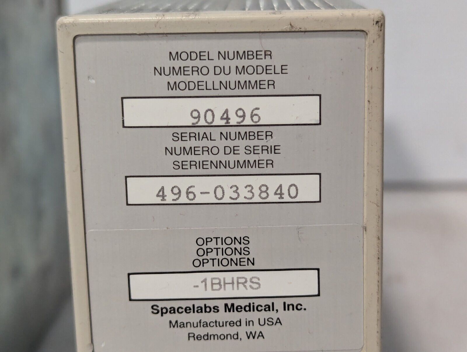 Spacelabs 90496 Multiparameter Module 1BHRS x15, 1BFR x1 - Free Shipping