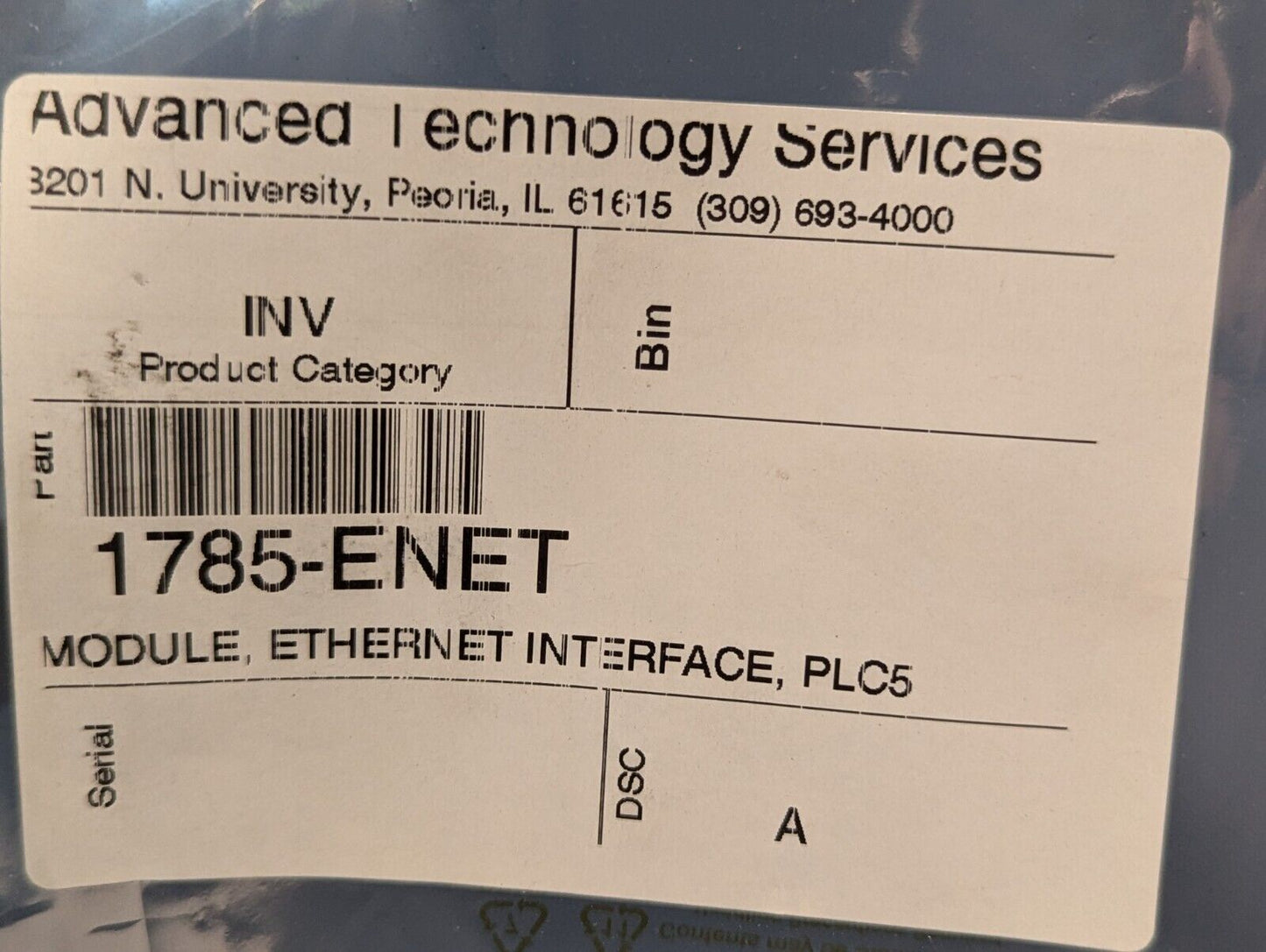 ALLEN BRADLEY 1785-ENET SER A PLC-5 ETHERNET INTERFACE MODULE - Free Ship+Return