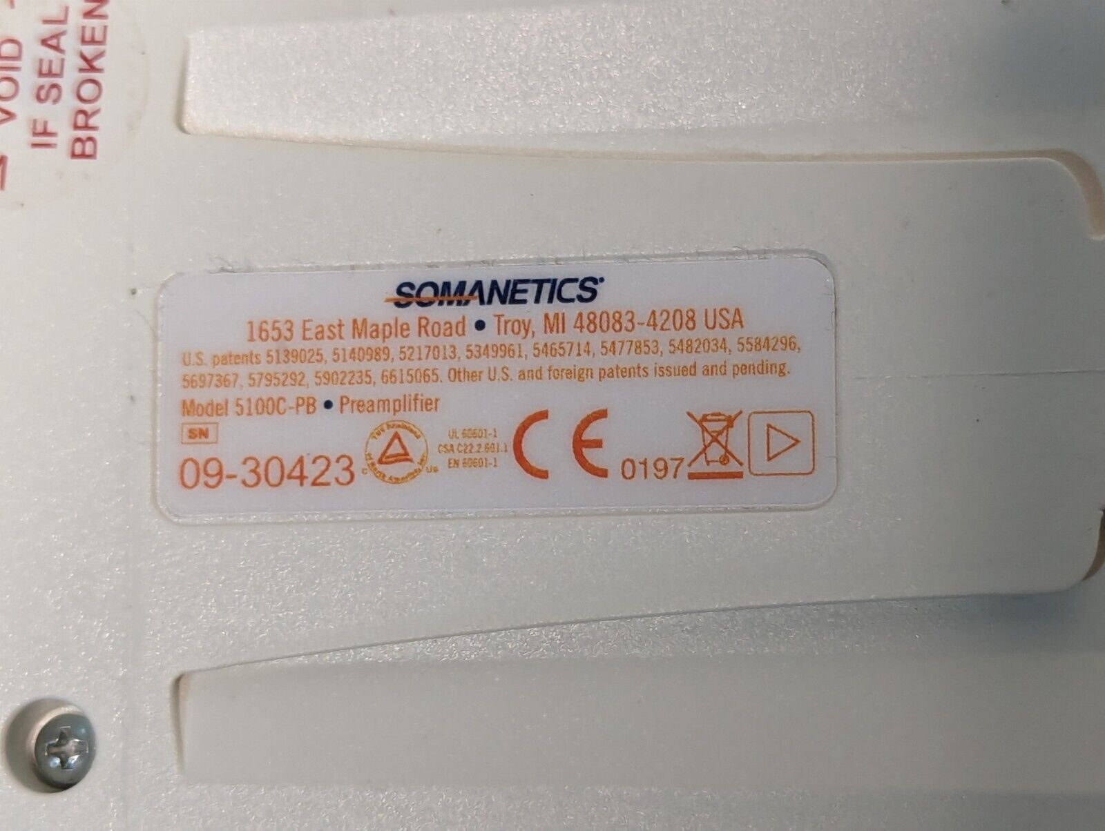 Somanetics 5100C-PB Preamplifier - Free Shipping