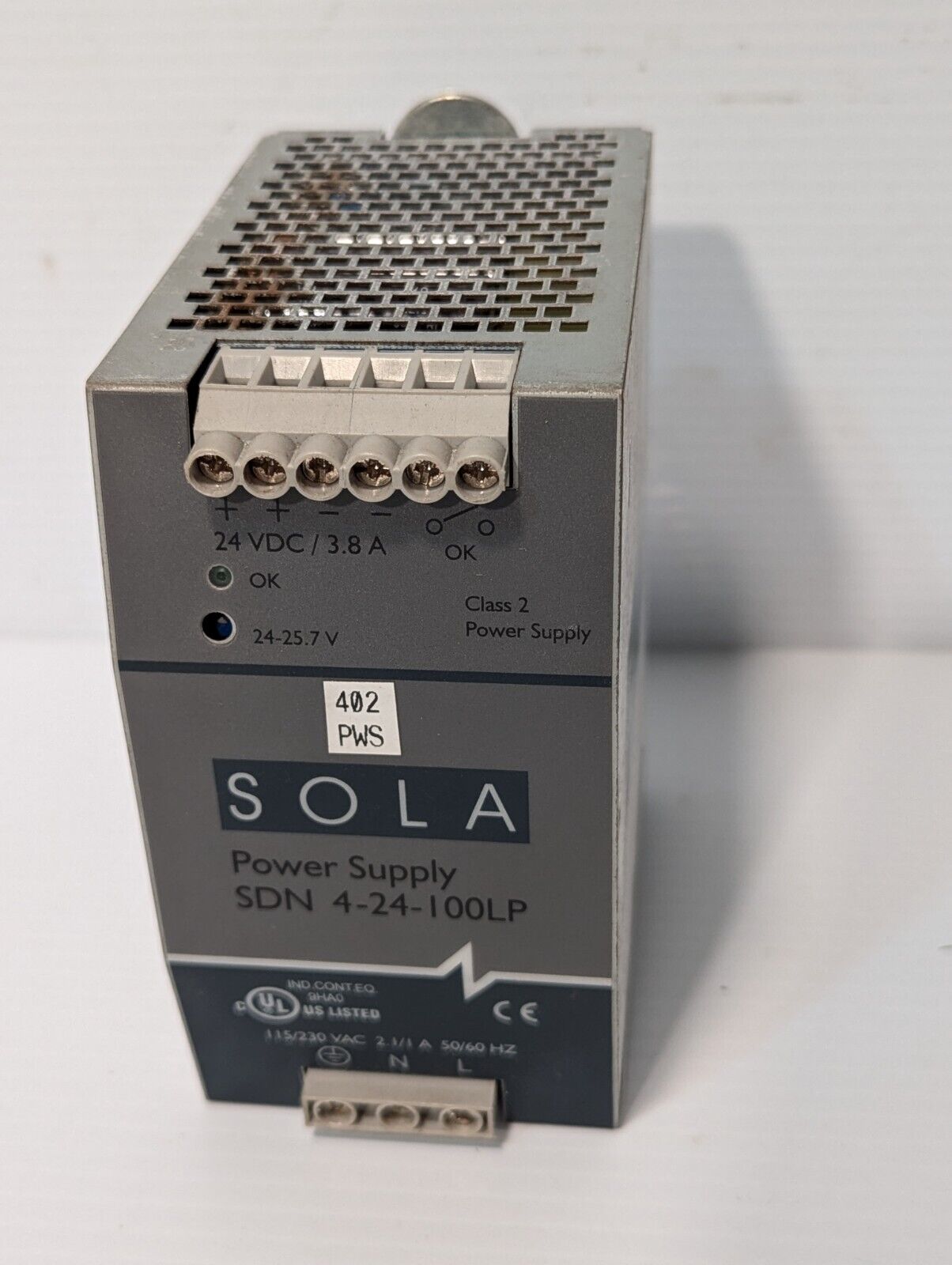 SOLAHD SDN-4-24-100LP DC Power Supply: DIN Rail, 92 W Output Power - Rated
