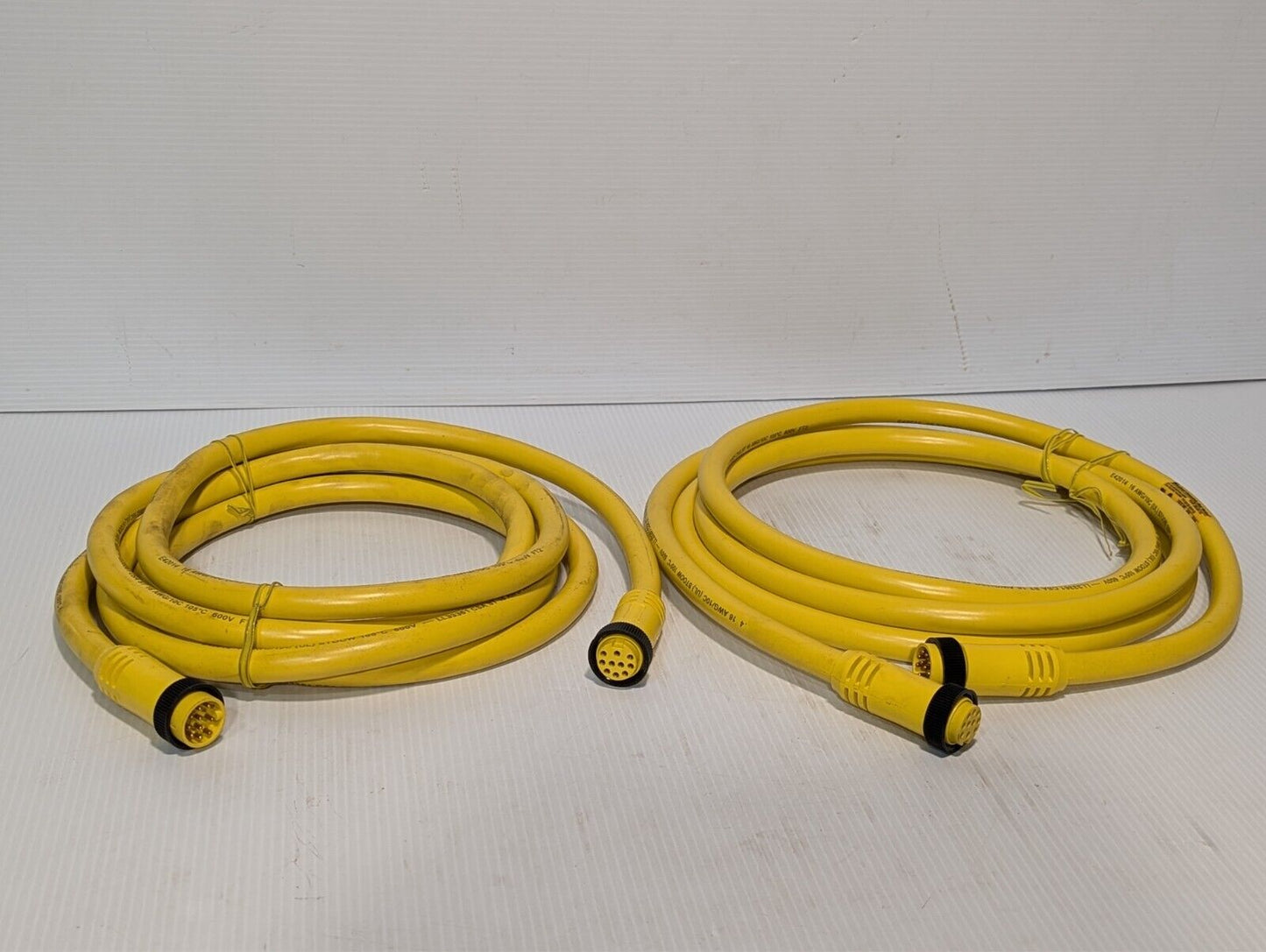 (1) Woodhead 331020A01F120 10 Pole M-F Straight C-Size Double-Ended Cordset