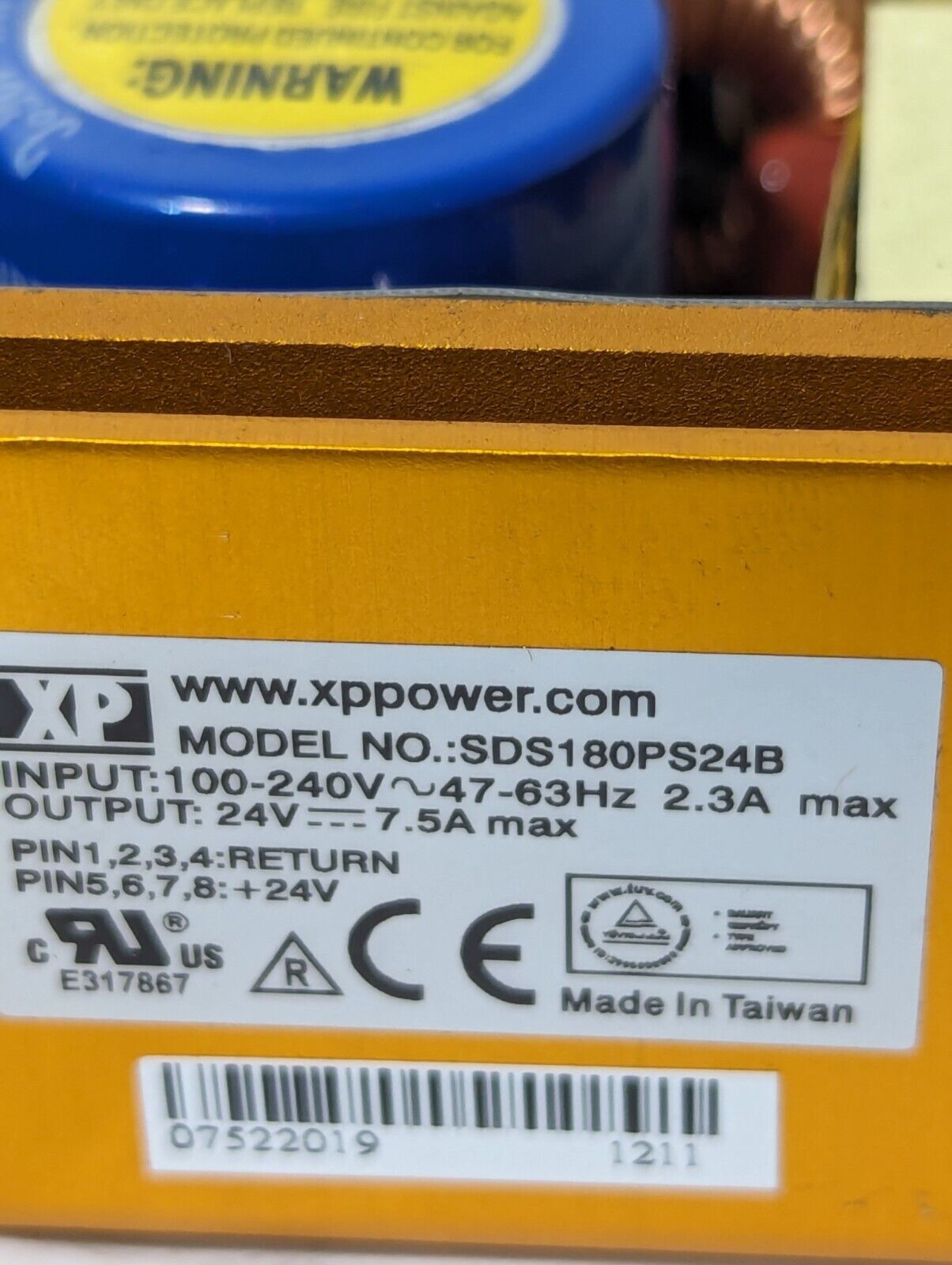 XP Power SDS120PS24B Power Supply, AC-DC, Open Frame - Free Shipping