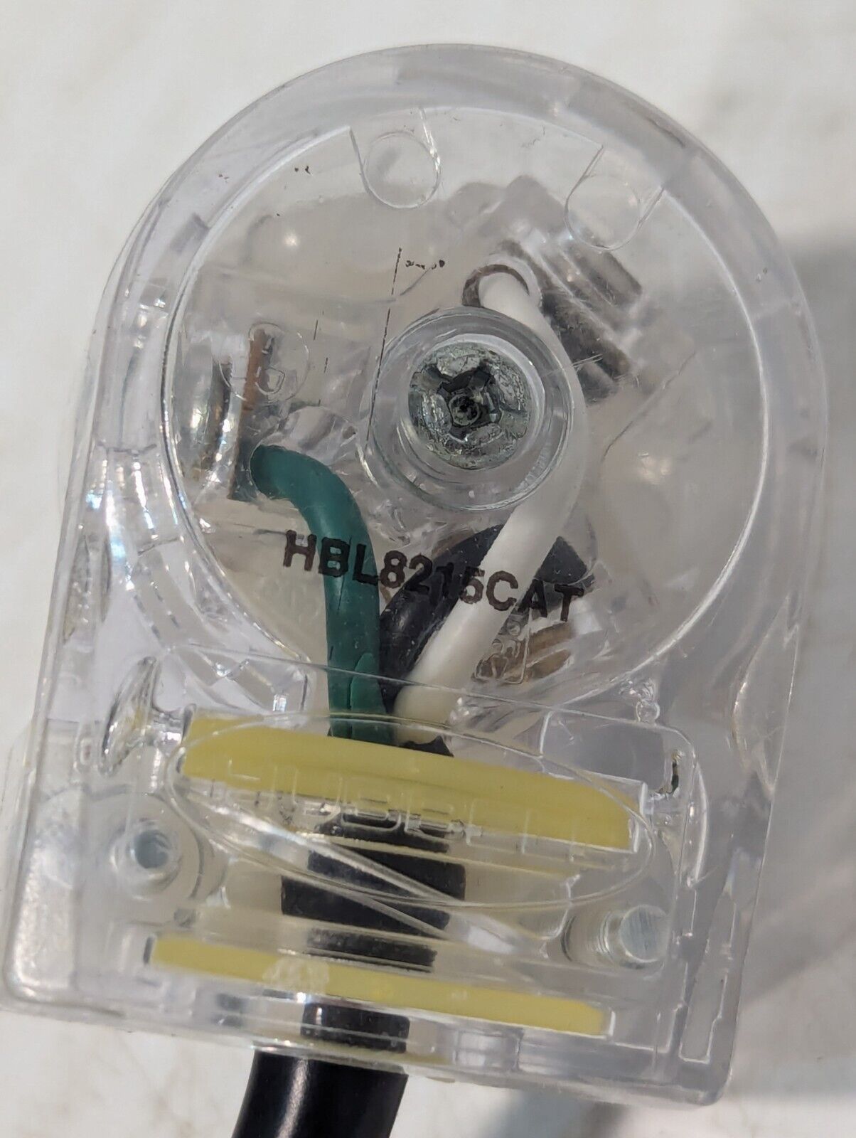 Hubbell HBL8215CAT 15A, 125V, 2 Pole, 3 Wire Grounding Straight Blade Plug\Cord