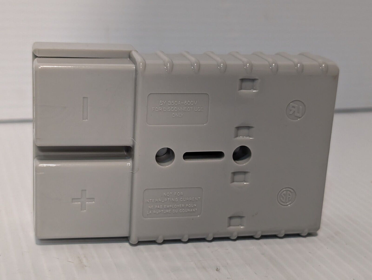 SMH 6A071, SY6320G1, SY350A-600V 2/0 Breakaway Gray Forklift Power Connector