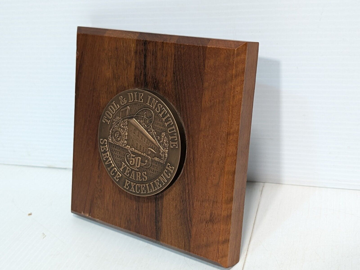 Vintage 50th Anniversary Tool and Die Institute Memorial Plaque - 50 Years Old!