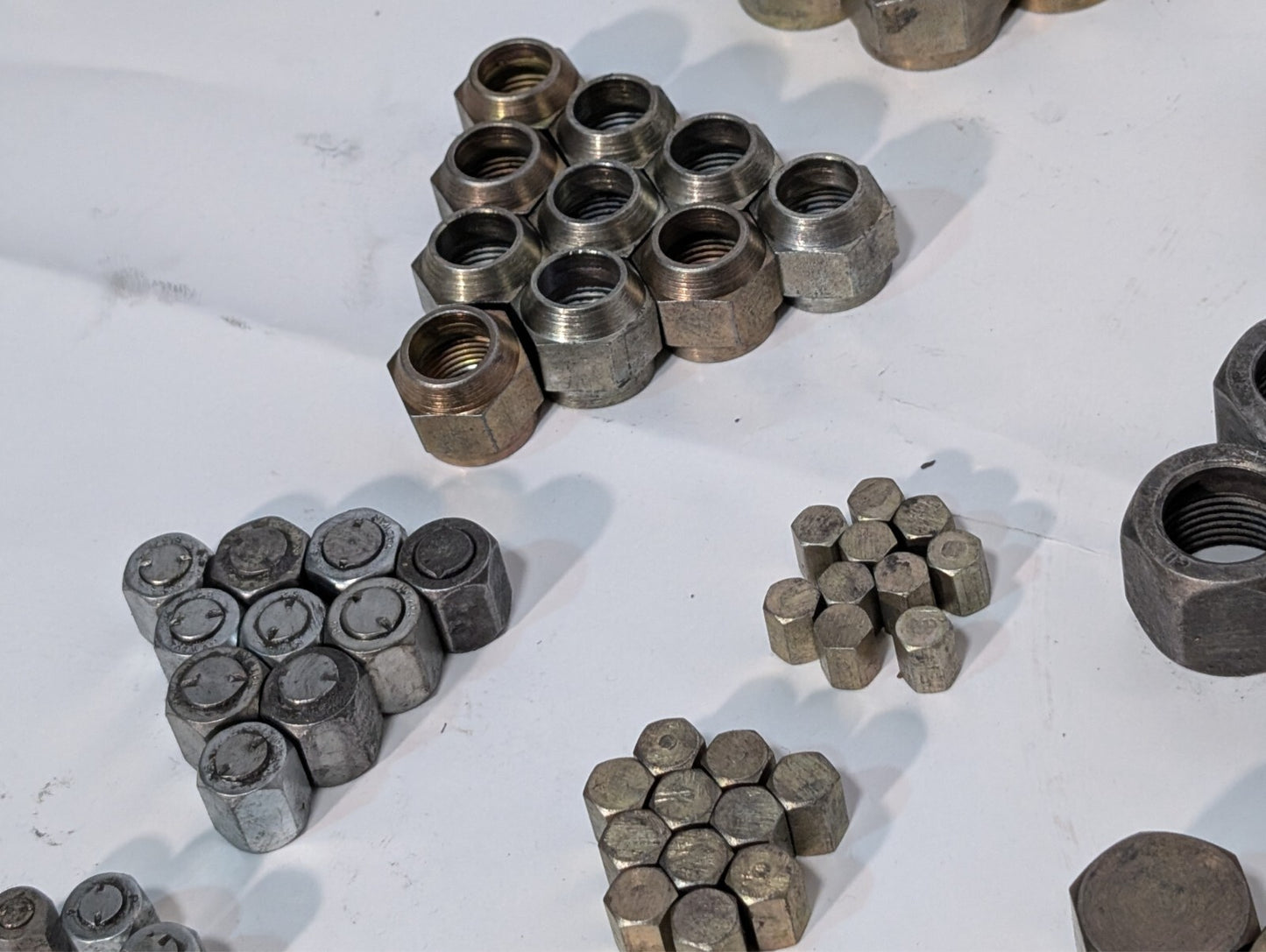 144 Assorted Adapters + Fittings, Hex Nut Lug Nut Bushing Pipe Threader