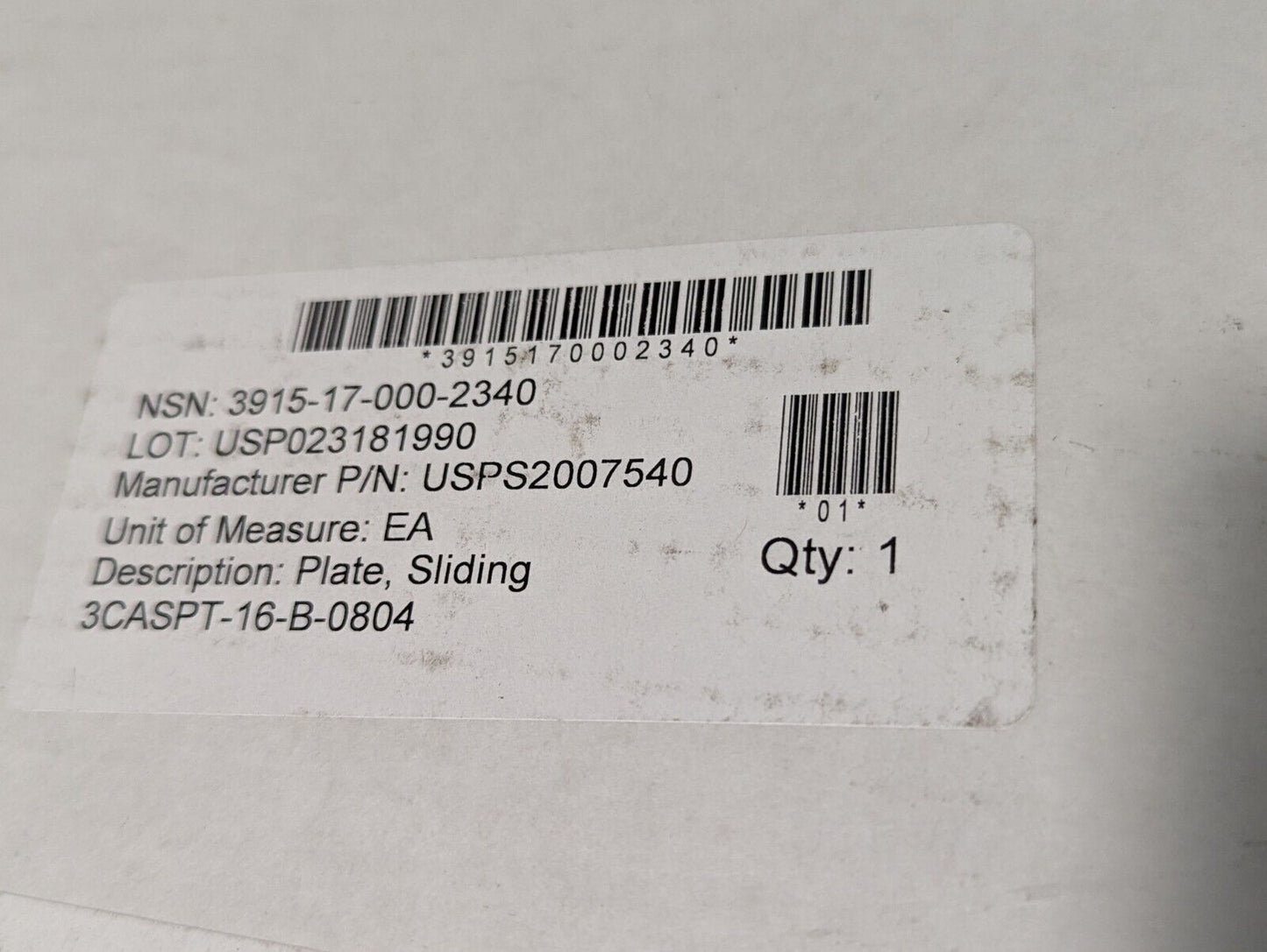 Unbranded Sliding Plate USPS2007540 97942-166K272H01 - Free Shipping