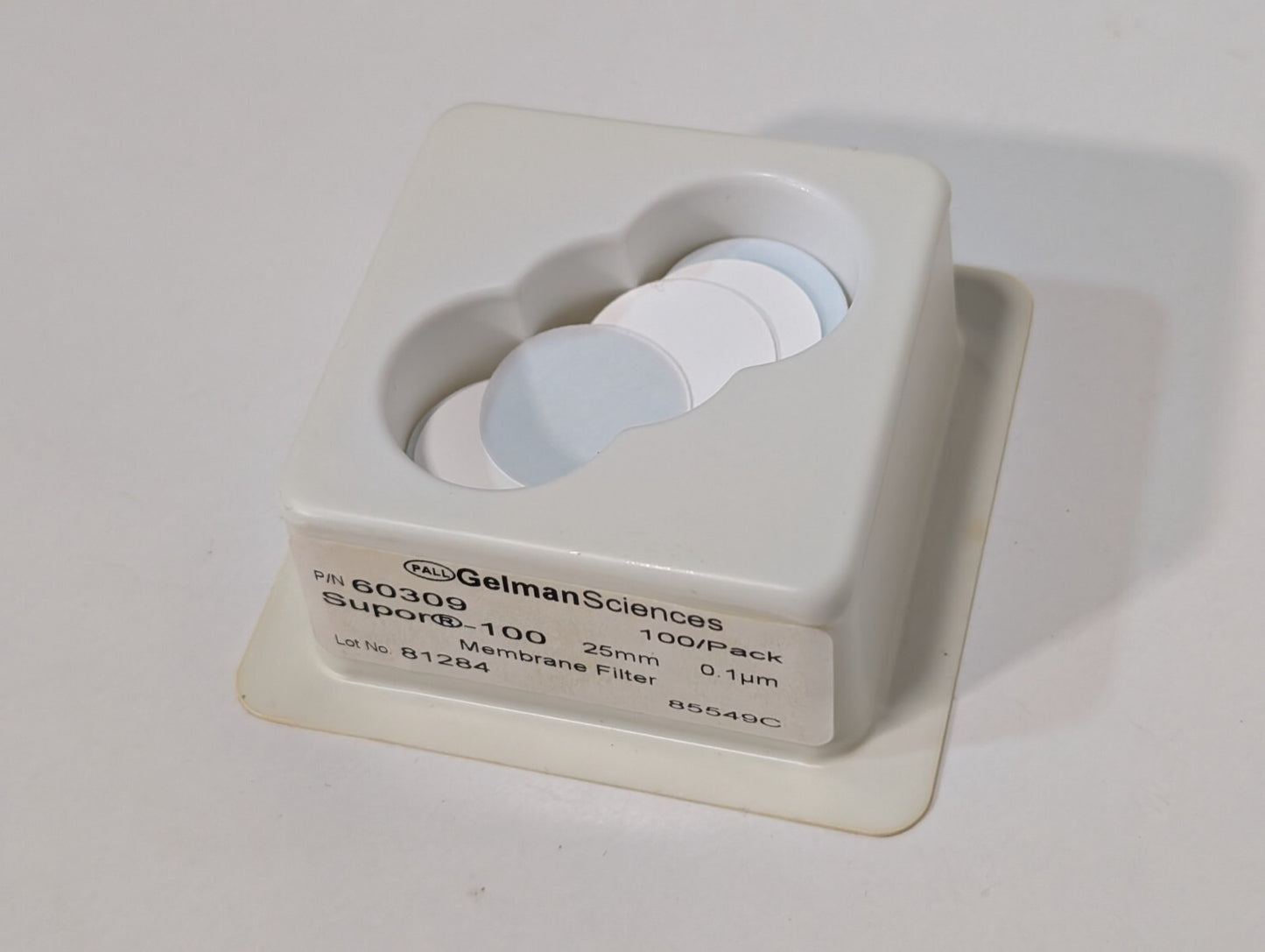 2 Packs: Pall Gelman Sciences 60309 Supor-100 Membrane Filter Discs, 25mm, 0.1μm