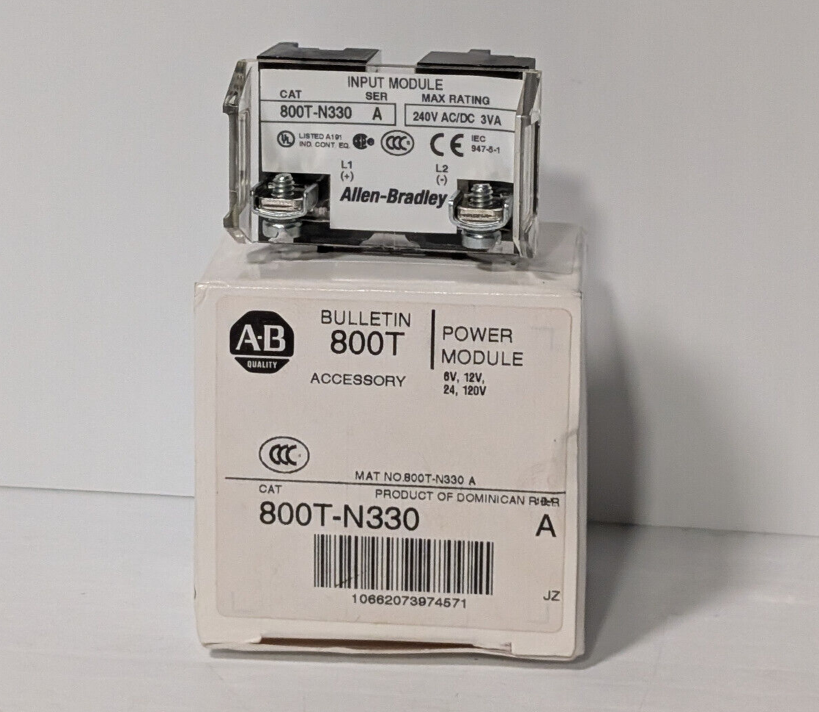 Allen Bradley 800T-N330 Bulletin 800T Input Power Module, 240 VAC
