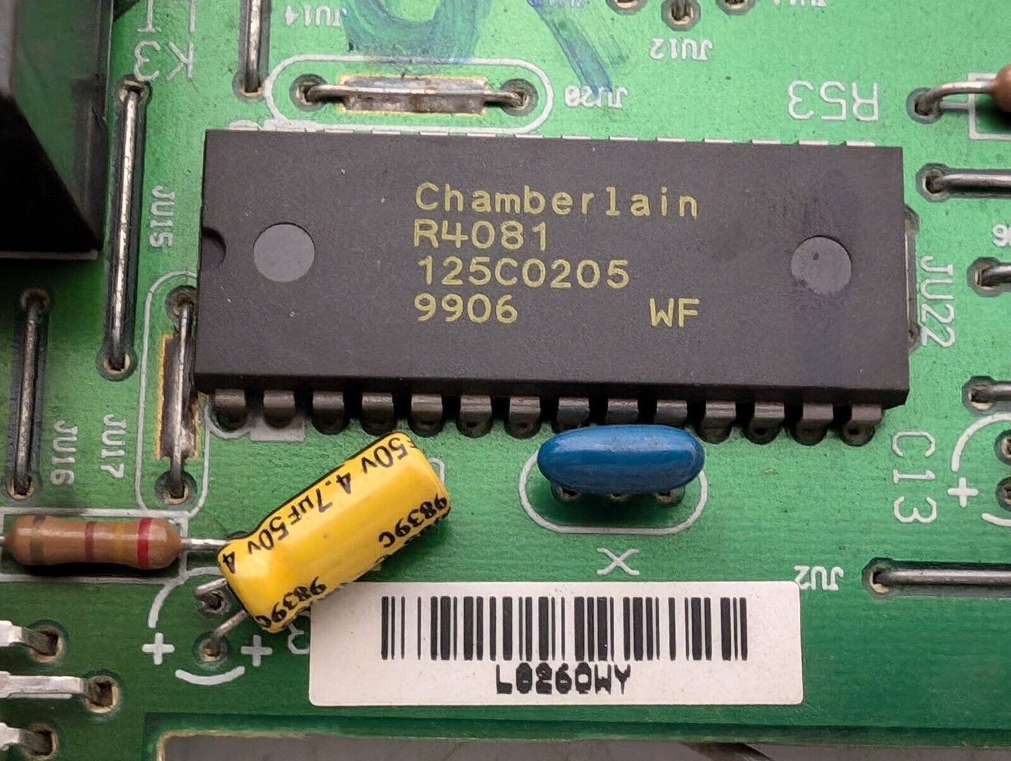 14LG544A Circuit Board w/Many Omron Sensors and PCB Components