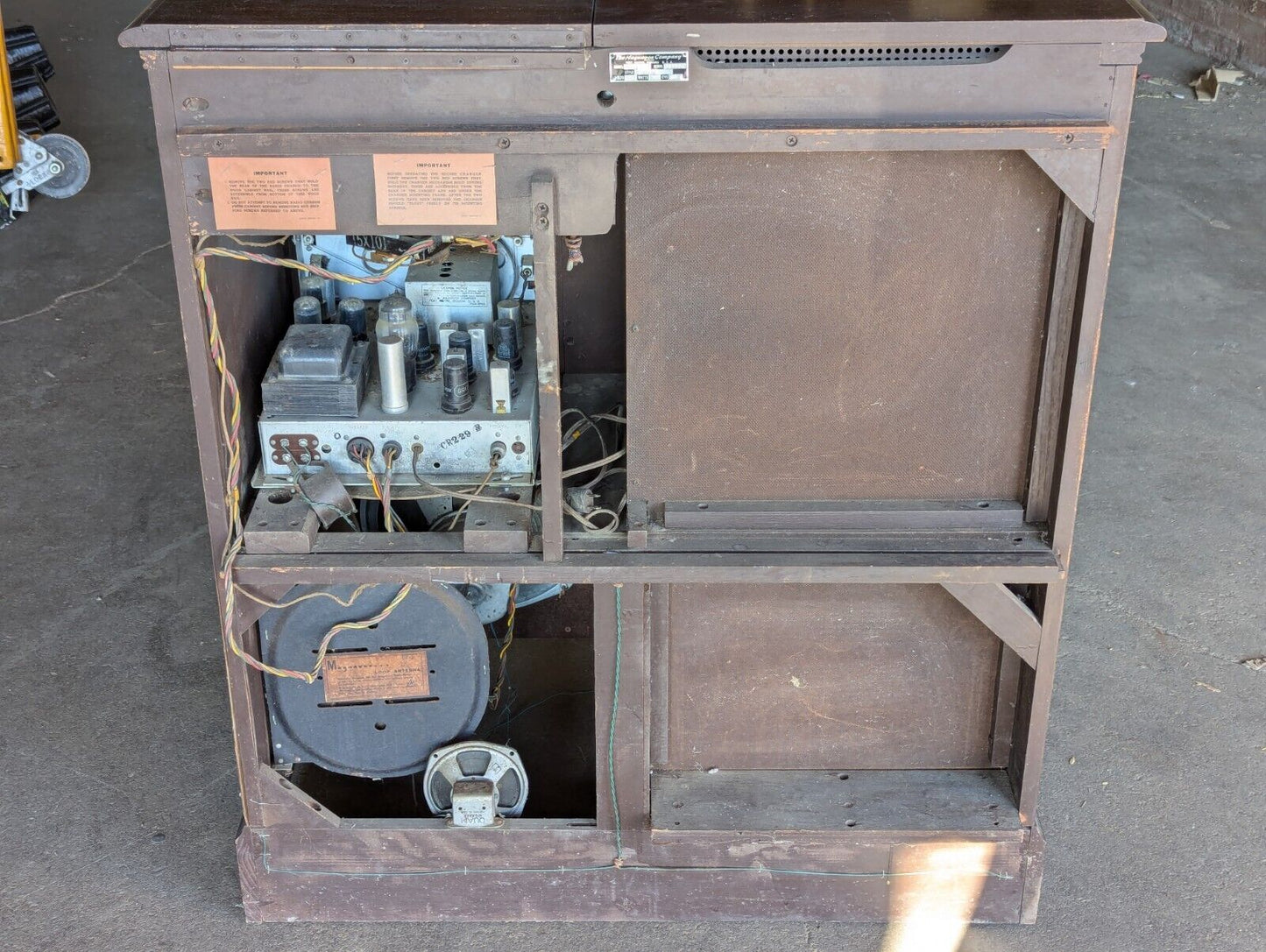 General Electronic Radio Cabinet, Vintage Radio Tune Cabinet - Free Shipping