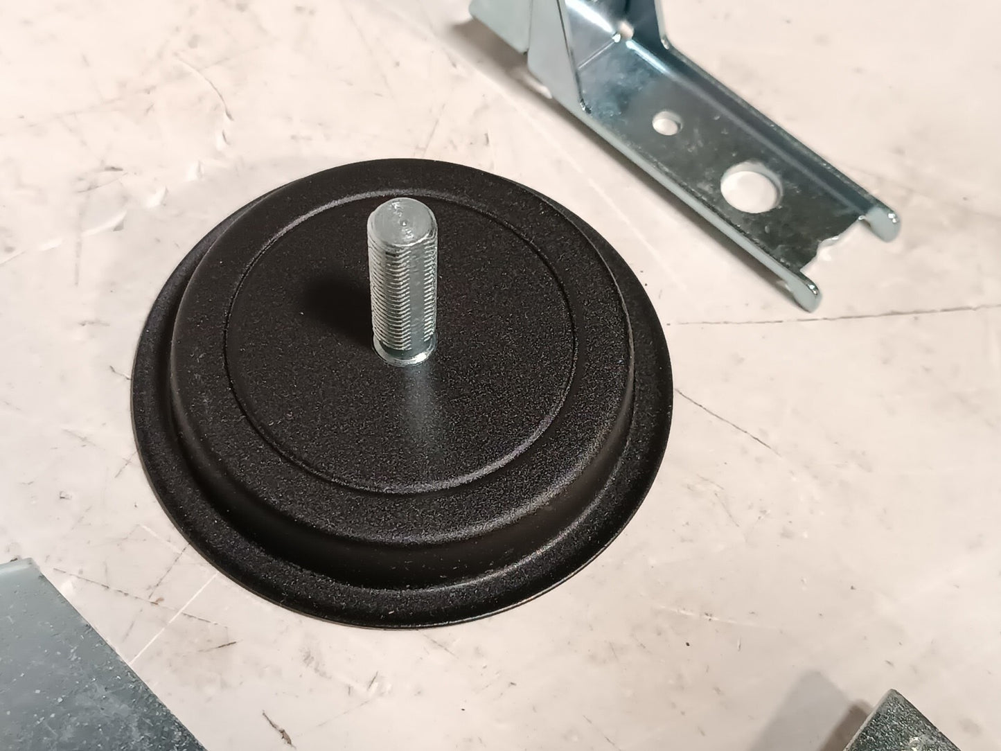 Southco 01-13-45 Flush Cam Cup Recessed Latch CCW Flat Handle, Black