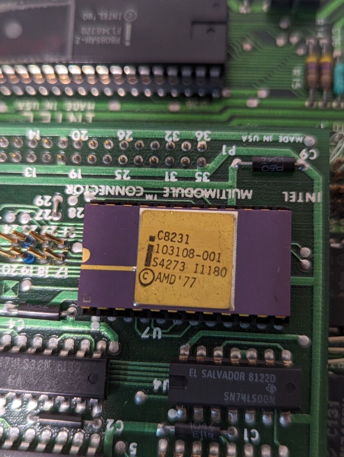 Intel PWA 1003071-02 circuit board, iSBC 80/24 Multimodule Connector