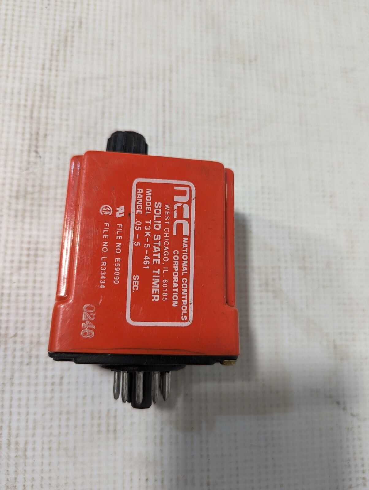 National Controls T3K-5-461 Solid State Timer, .05-5 Seconds