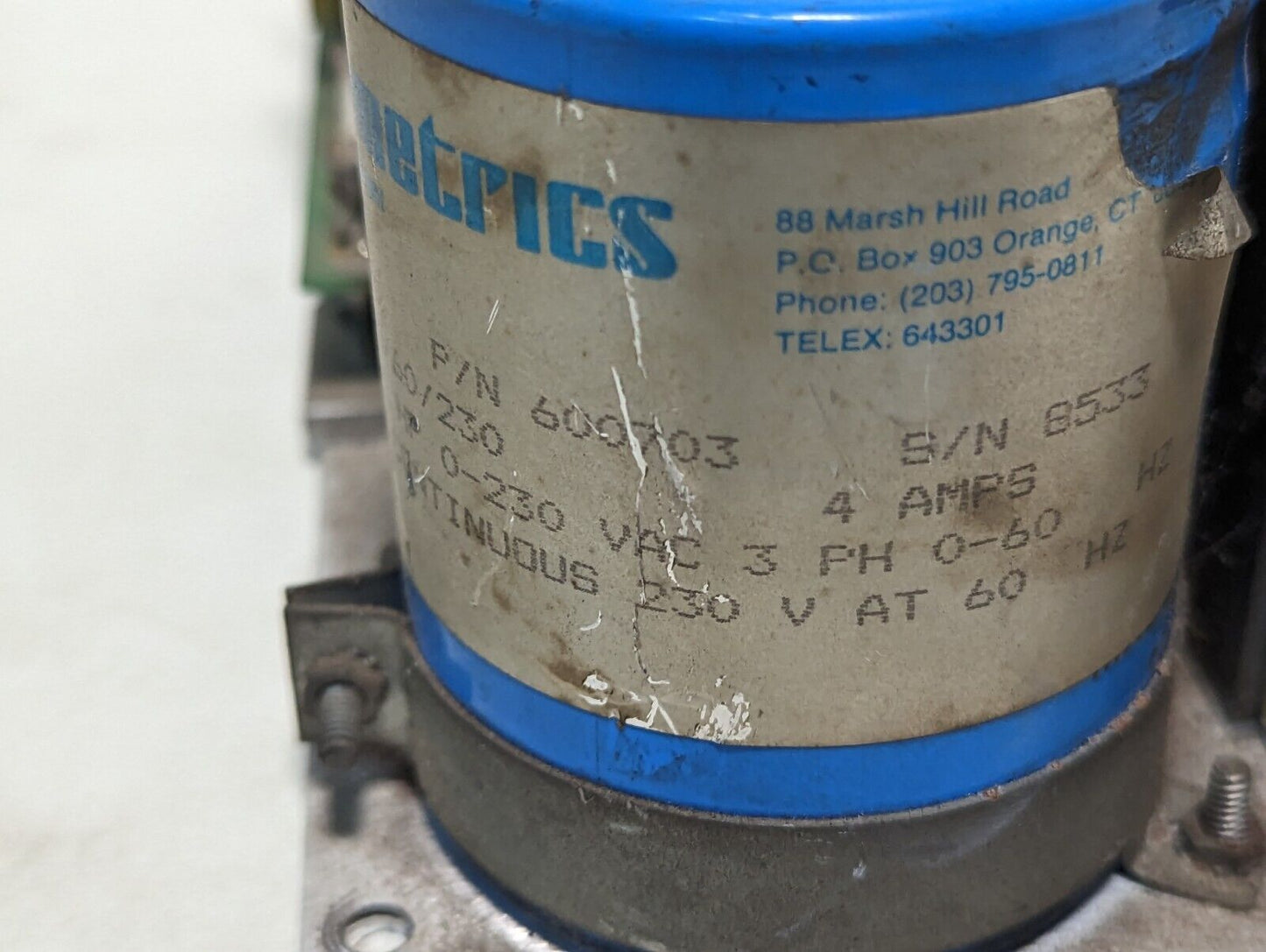Parametrics 6007 3/4 HP motor controller 600703 230 VAC 3 phase output