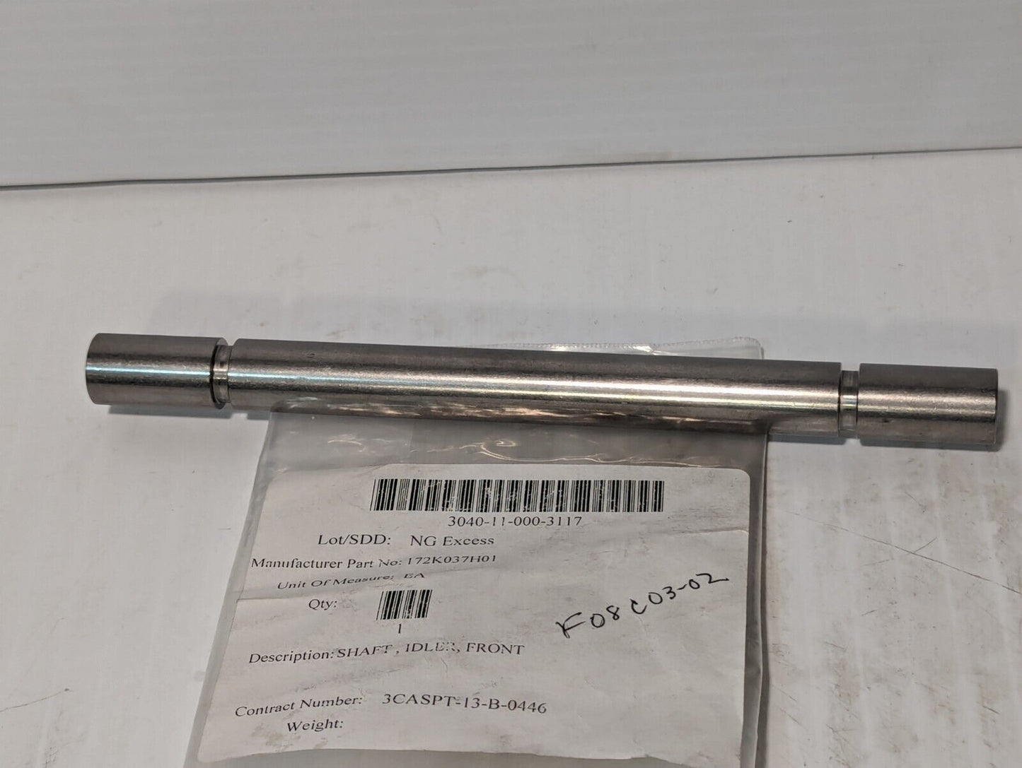 3040-11-000-3117 172K037H01 Front Idler Shaft - Free Shipping