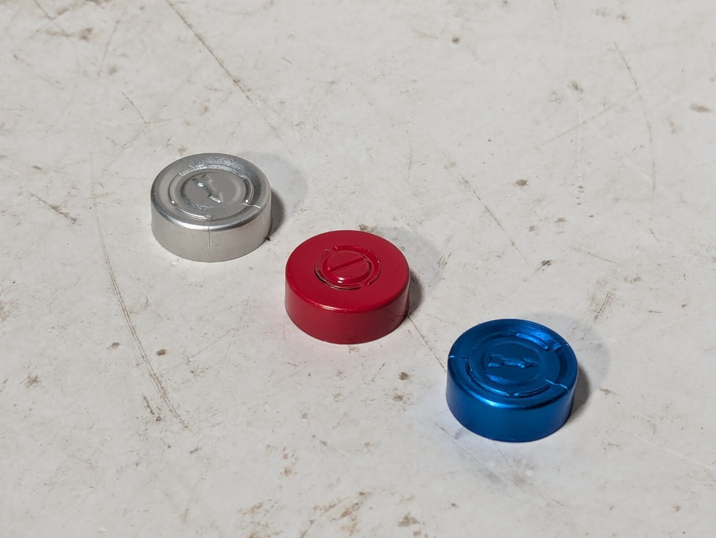 20 mm Manual Crimping Tool + Assorted Aluminum Vial Caps, Rubber Vial Stoppers