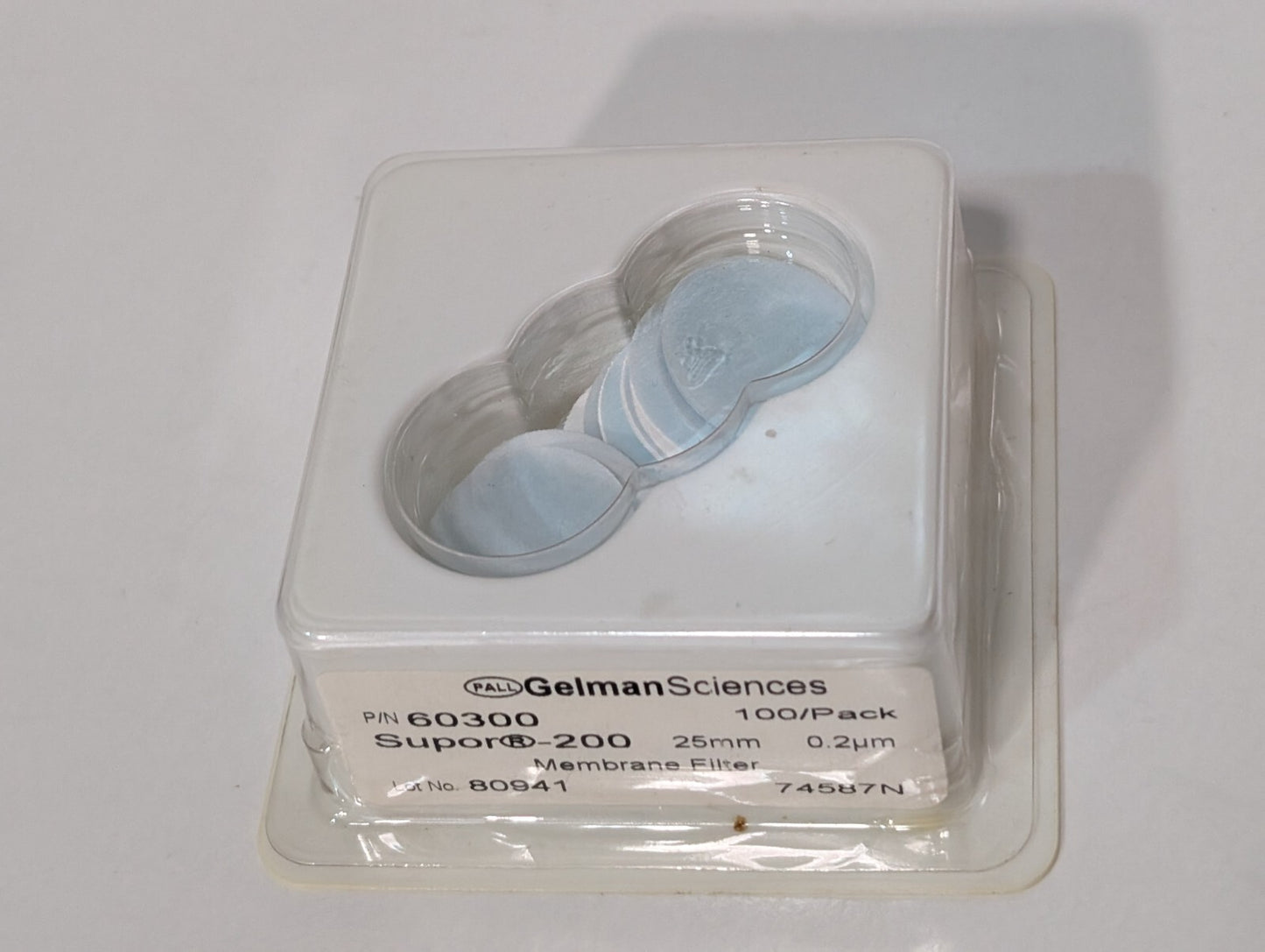 2 Packs: Pall Gelman Sciences 60300 Supor-200 Membrane Filter Discs, 25mm, 0.2μm