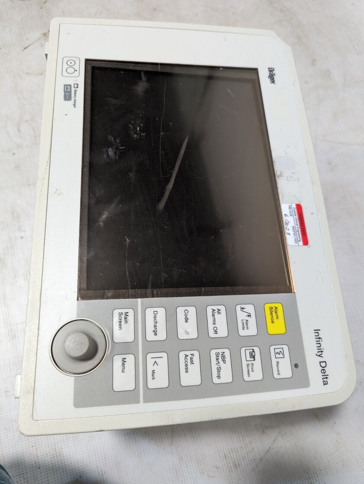 Draeger MS13466E539D Infinity Delta monitor for parts or prop