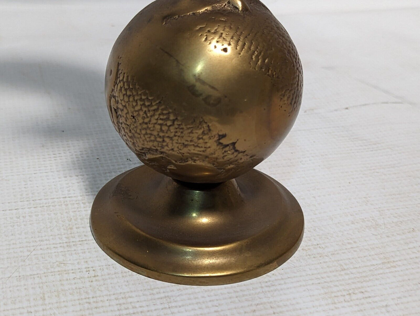 Vintage Brass Eagle Surmounting Globe Paperweight