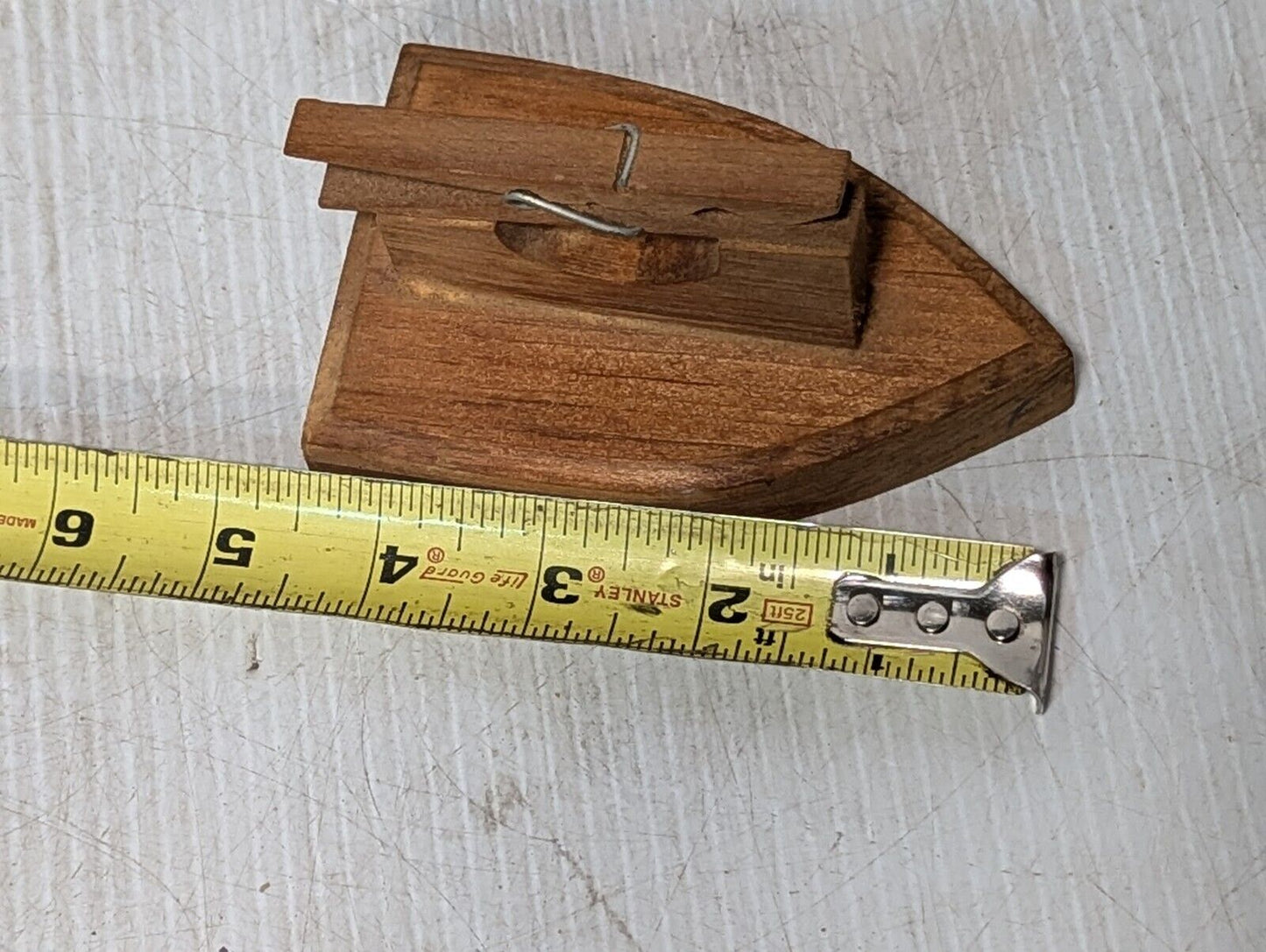 Vintage Wood Paper Clip Desk Top Accessory as pictured - Free Shipping