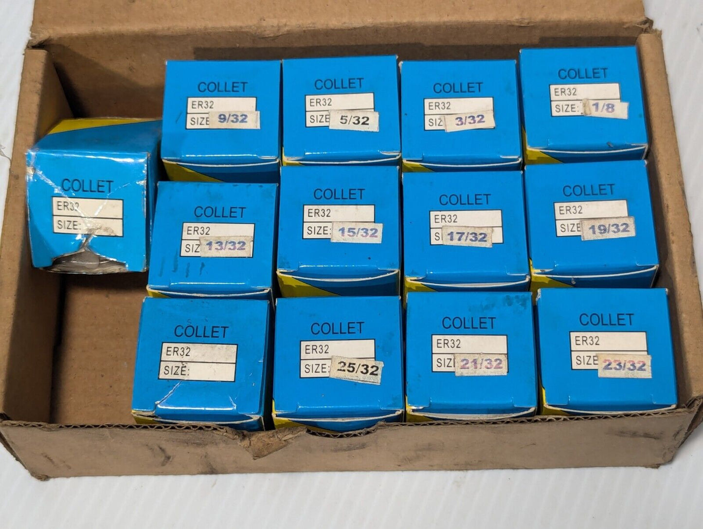 18 Pieces - ER32 High Precision Spring Collet Set, Various Sizes - Free Ship