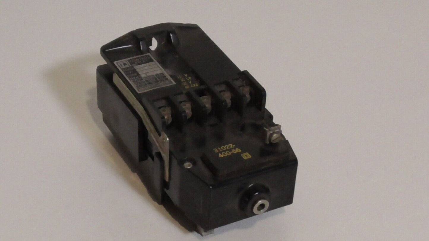 Square D 8501-G0-40 control relay, w/latch attachment 8501GL, coil 31022-400-56