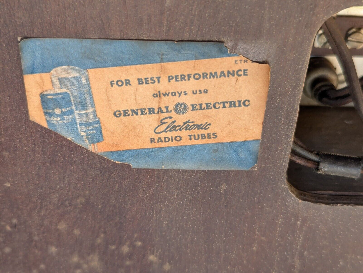 General Electronic Radio Cabinet, Vintage Radio Tune Cabinet - Free Shipping