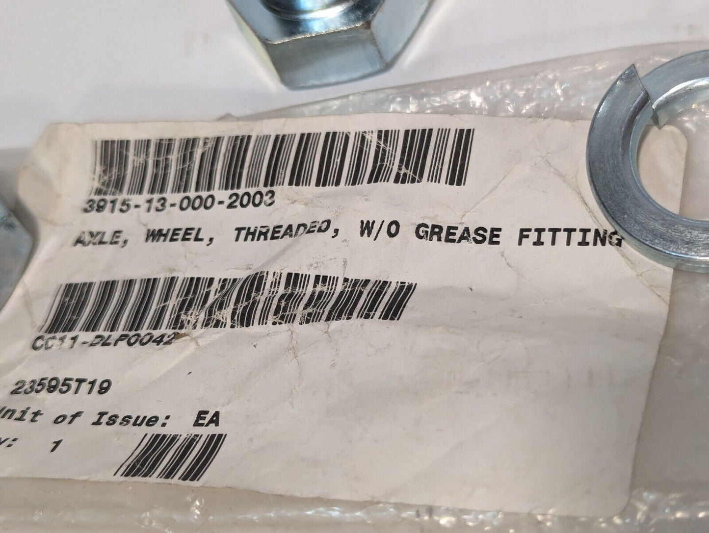 3915-13-000-2003 23595T19 Threaded Wheel Axle - Free Shipping