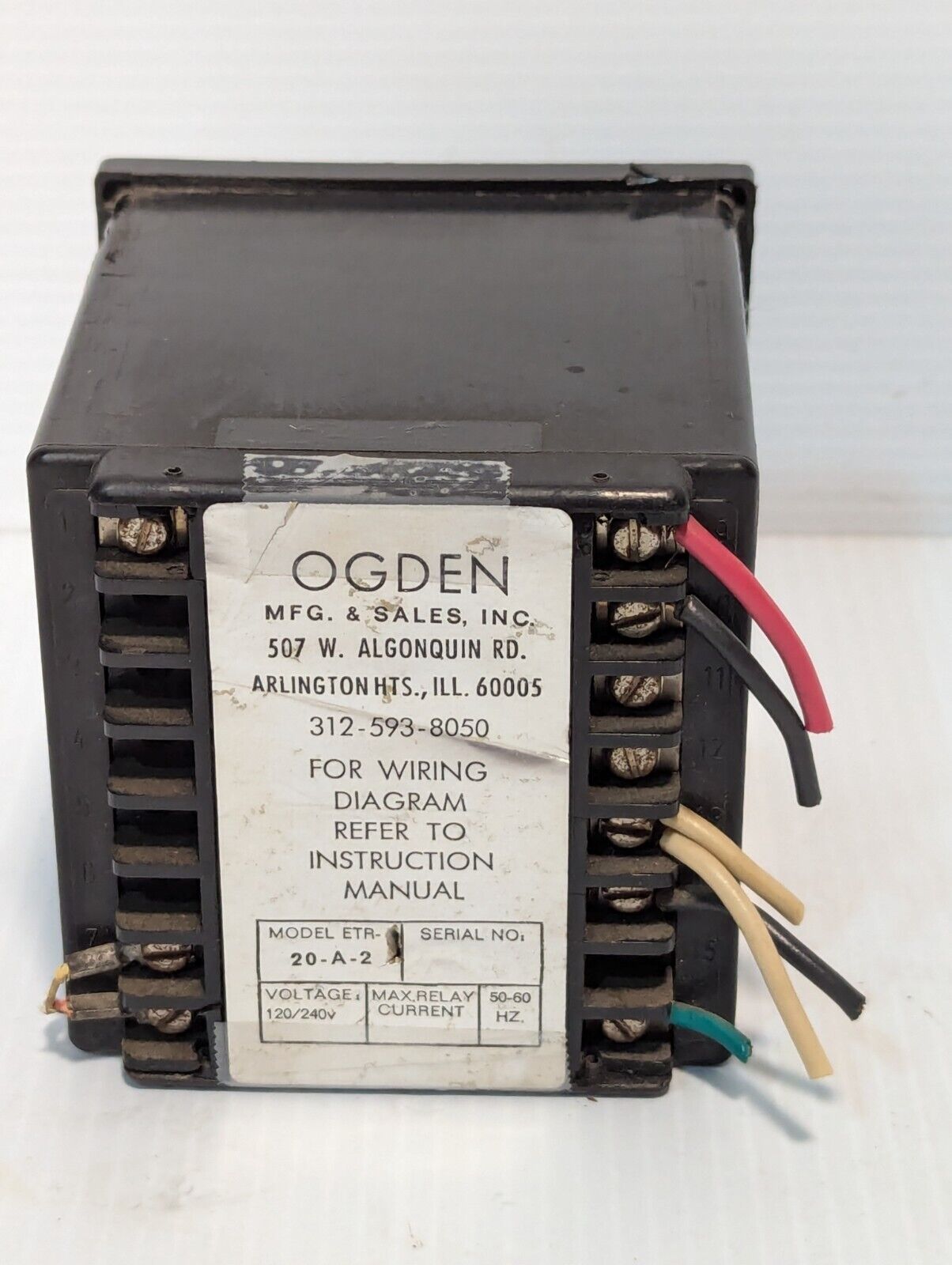 Ogden 20-A-2 Temperature Controller - Free Shipping