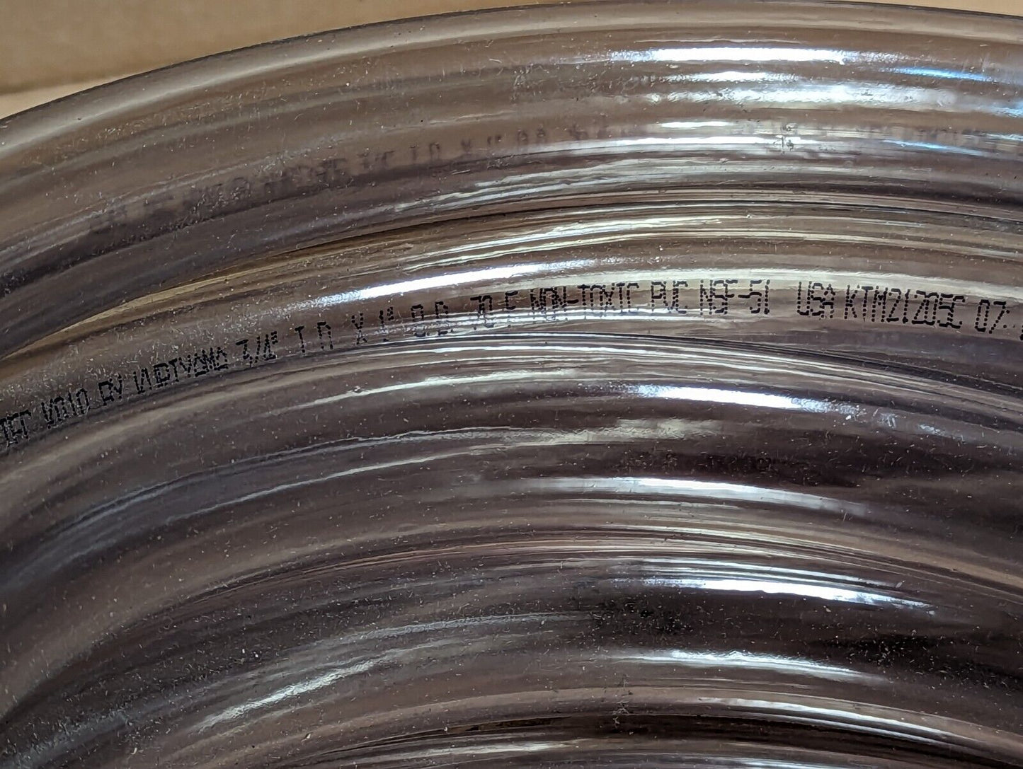 ABH02053-MC flexible PVC tubing, 3/4 in ID, 1 in OD, 1/8 in wall, length as pict