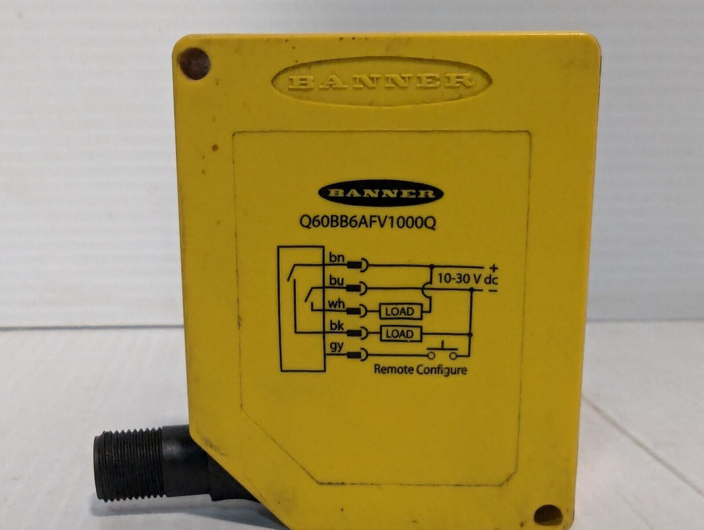 Banner Q60BB6AFV1000Q Photoelectric Proximity Sensor, 10-30VDC, 1000mm Sensing