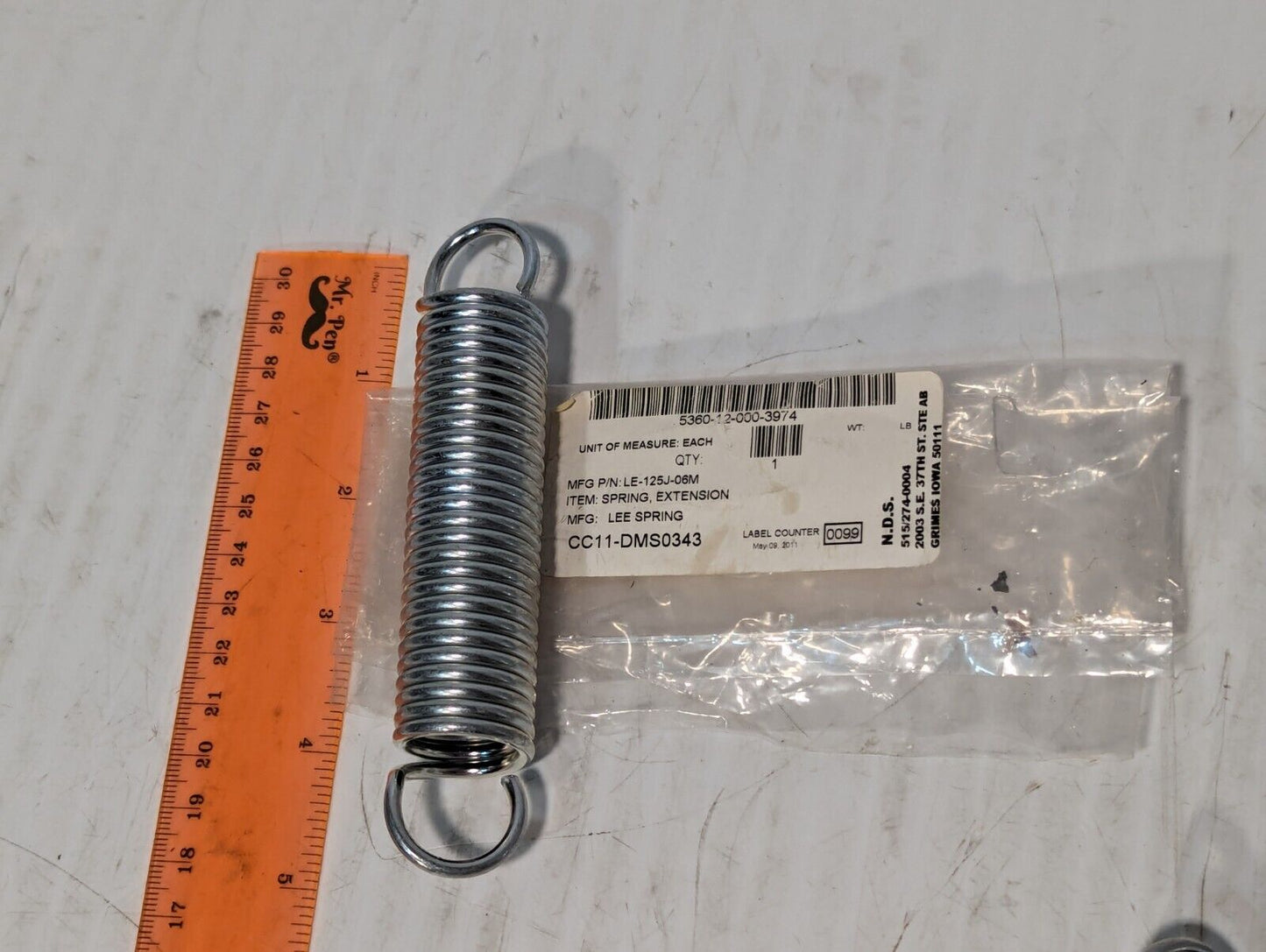 Lot Of 2 LE-125J-06M Lee Spring Steel Spring Extensions - Free Shipping