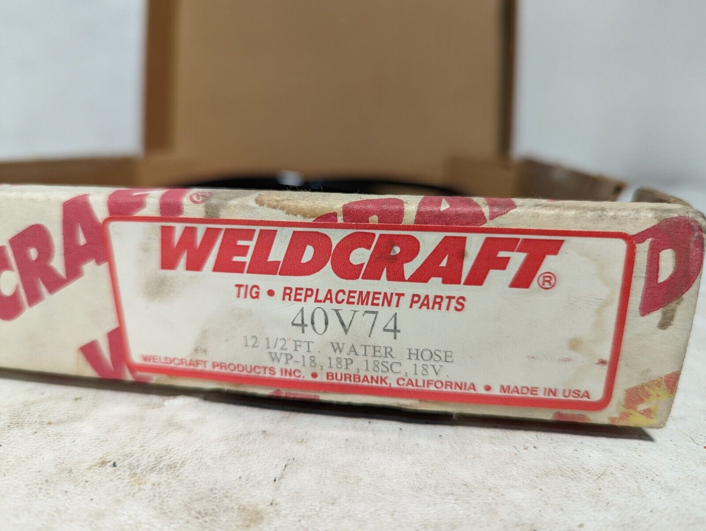 Weldcraft 40V74 water hose, 12.5 ft, WP-18, 18P, 18SC, 18V