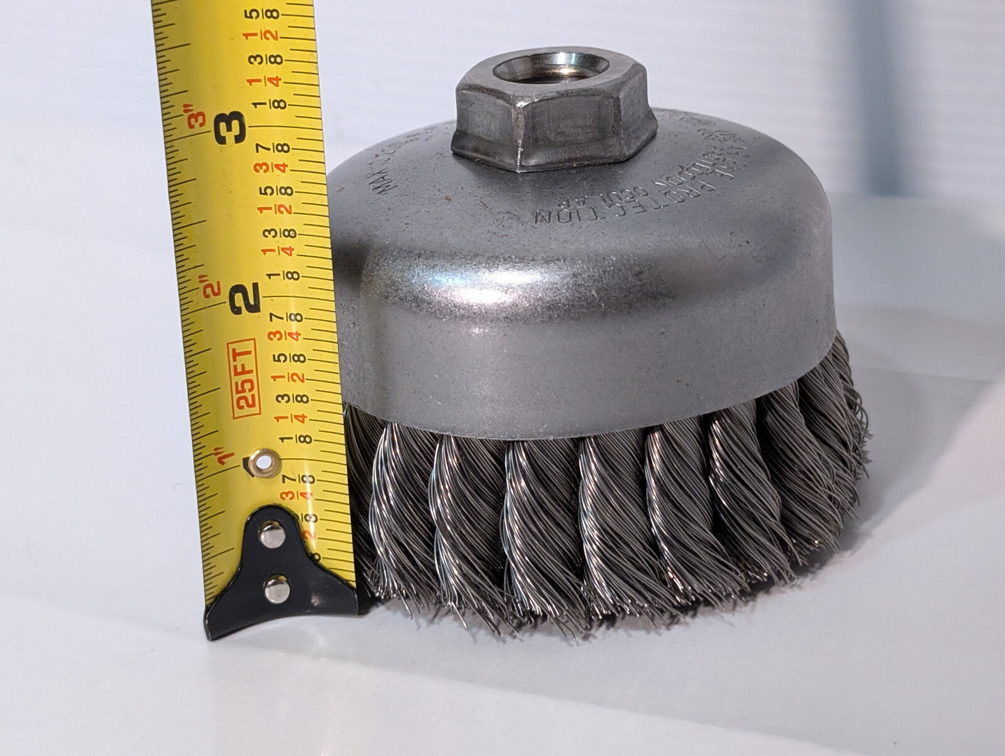 Weiler 12306 Single Row Wire Cup Brush, 4", .014 Wire, 5/8"-11 Nut, 10,200 RPM