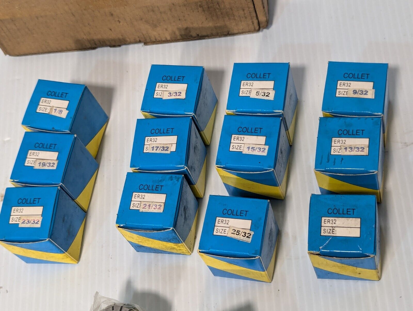 18 Pieces - ER32 High Precision Spring Collet Set, Various Sizes - Free Ship