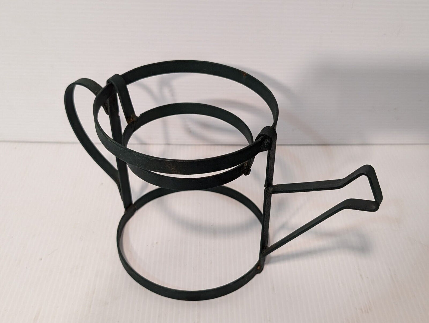 Vintage Wrought Iron Watering Can Planter/ Plant Holder 6 x 11" - Free Shipping