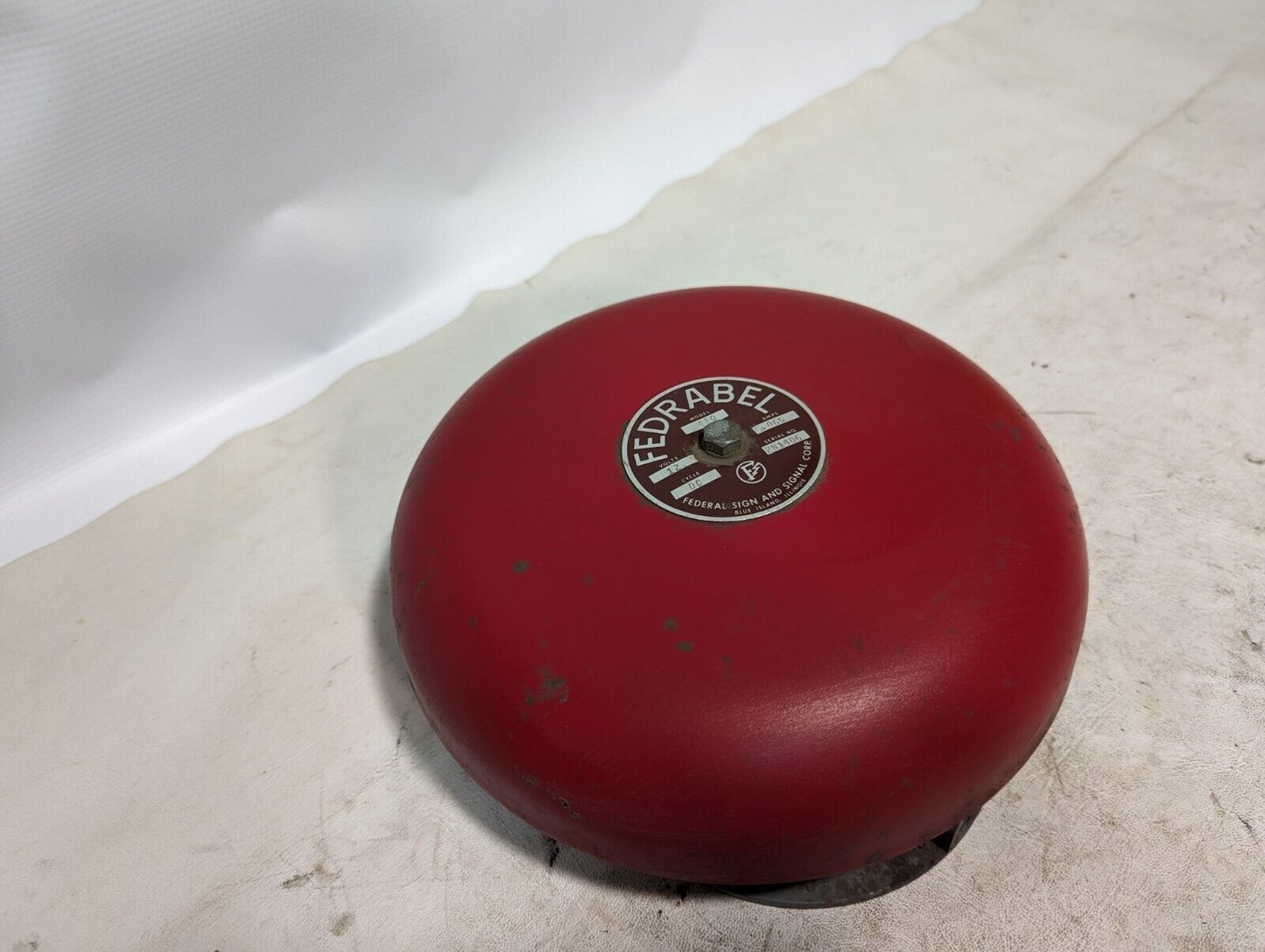 Federal Sign and Signal 410 Red Electric Siren, 12VDC, .065A