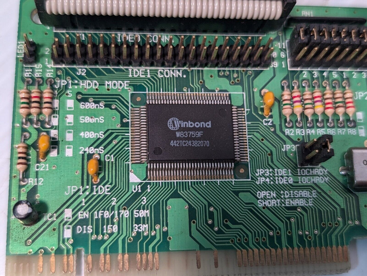 Winbond VLB dual IDE FDD Serial I/O controller Vesa Local Bus PTI-255W V1.2