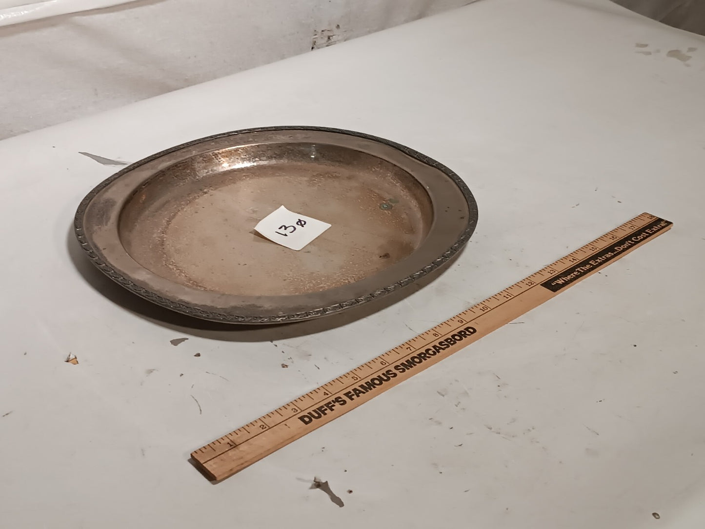 Vintage Glastonbury 503 Silver Serving Plate Art Deco 13" Diameter
