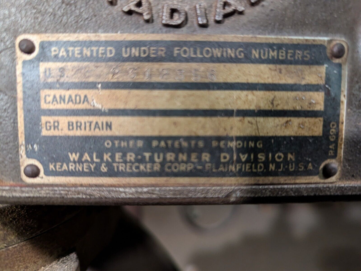 Walker-Turner Radial Arm Saw RA551 Centro Pivot Vintage Manufacturing Equipment