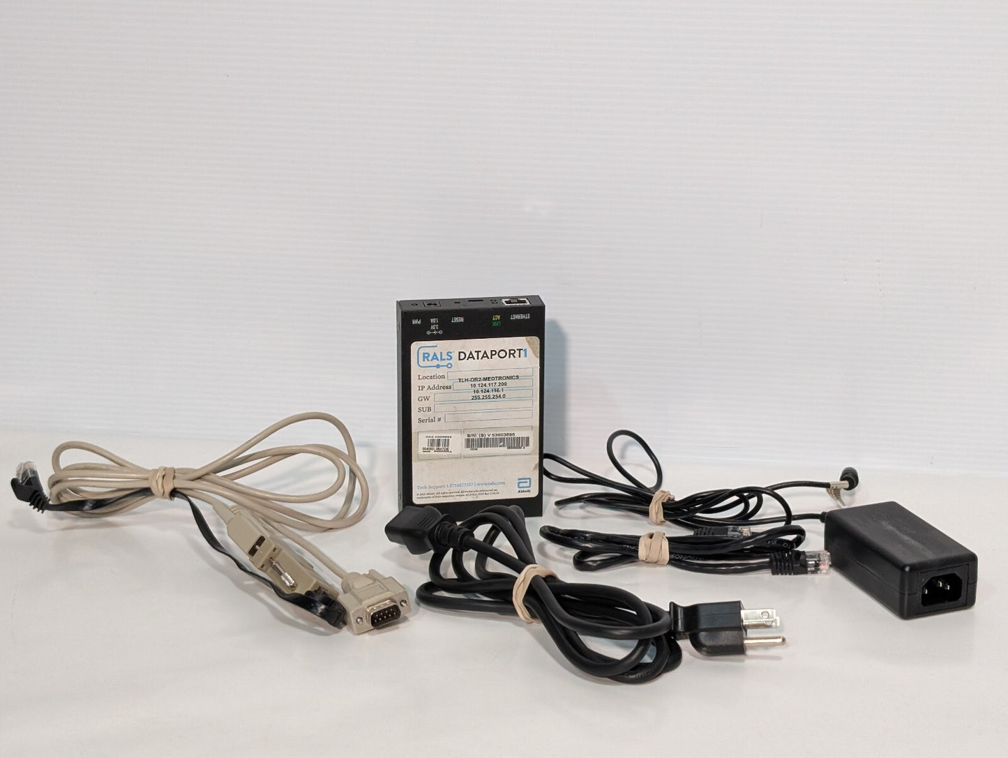 Abbott Rals Dataport 1 Digi One Real Port 50000723-01W Ethernet, Power Supply