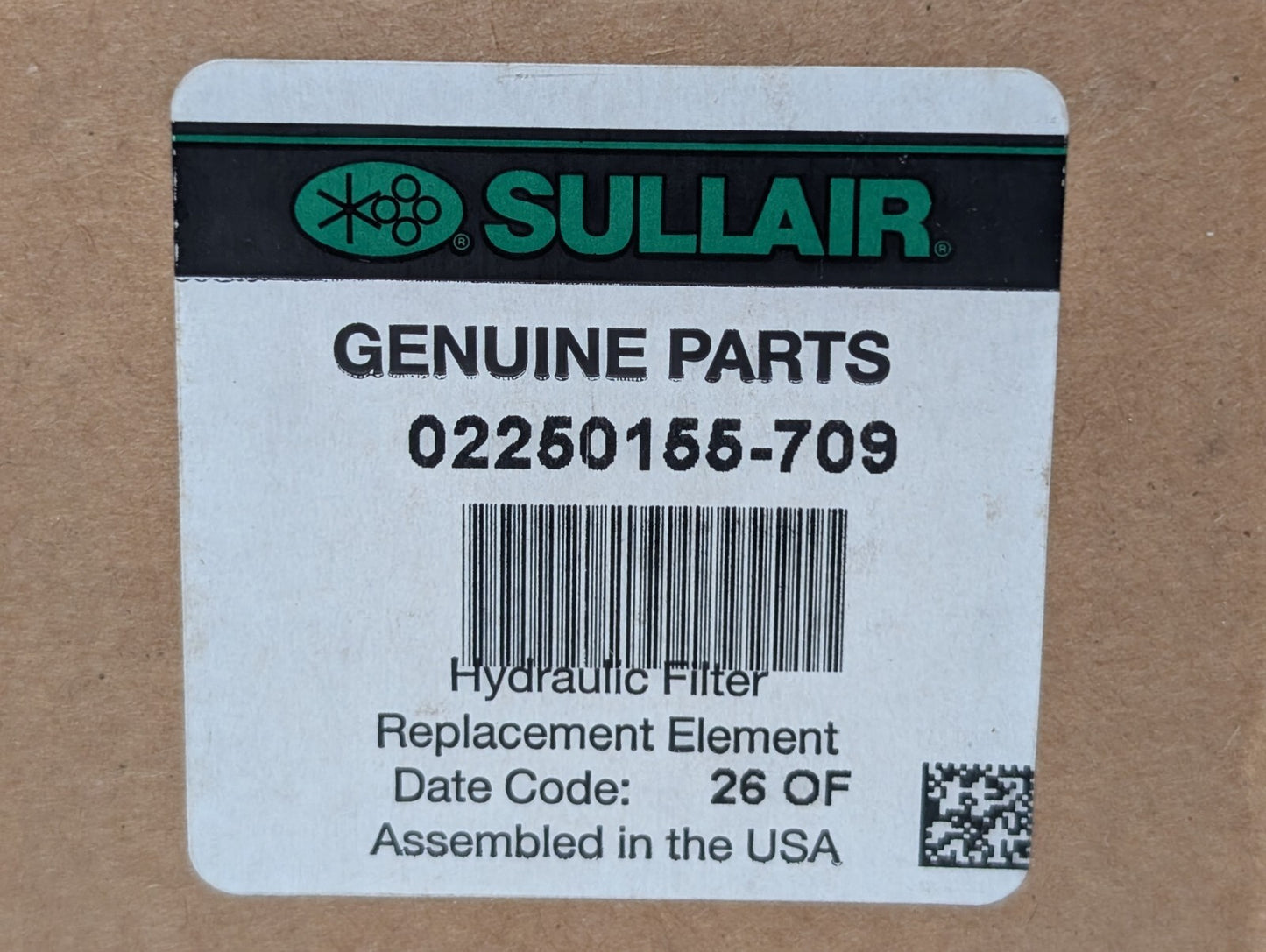 Sullair 02250155-709 Oil Filter Hydraulic Replacement Element, Made in USA